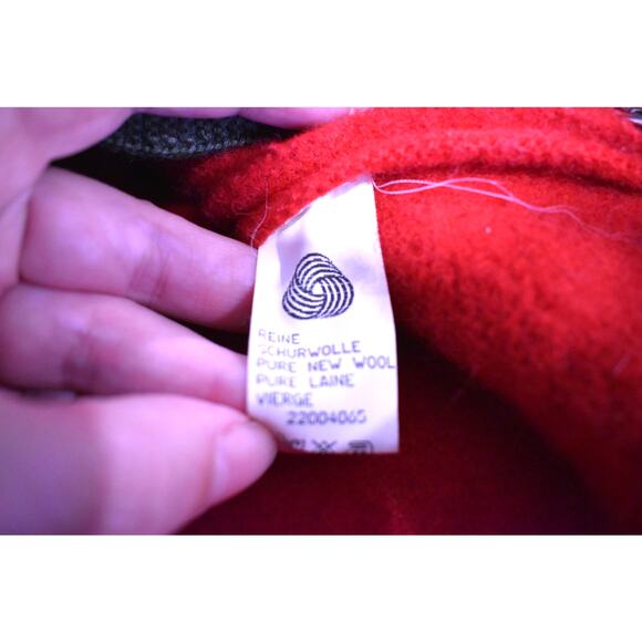 GEIGER Boiled Wool Jacket Blazer Red Sz 40/10 Silver Buttons Classic Academia - Picture 13 of 14
